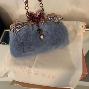 Mink Fur Clutch Brand New w Box